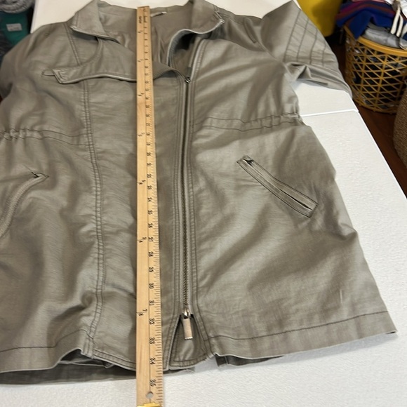 Soft Surroundings Sz Large Linen Cotton blend Utility/Moto Jacket - Picture 6 of 10